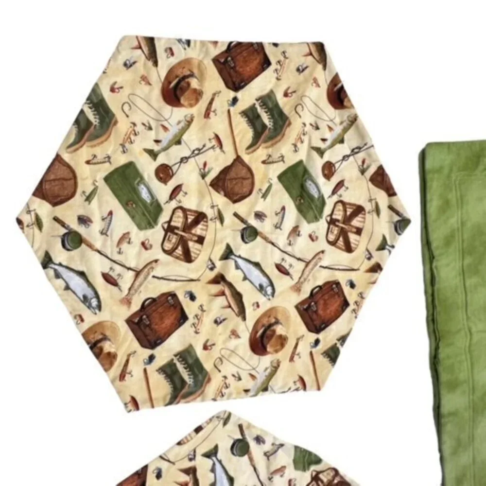 SALE!! 2 for $15 Kitchen Dining Placemats Fishing‎ Theme Set of 4